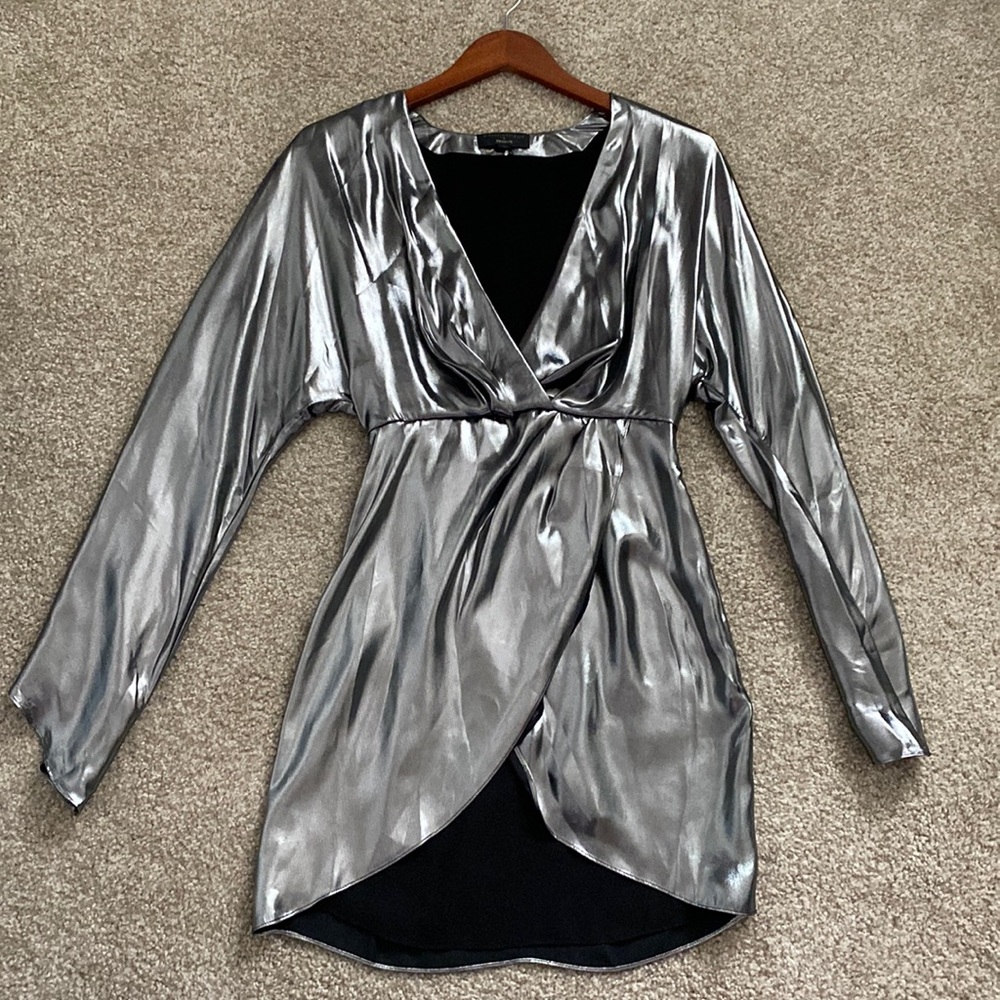 Silver Michael Costello x Revolve Mini Dress XS
